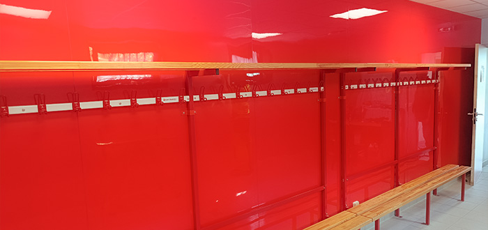 vestiaires rénovés après